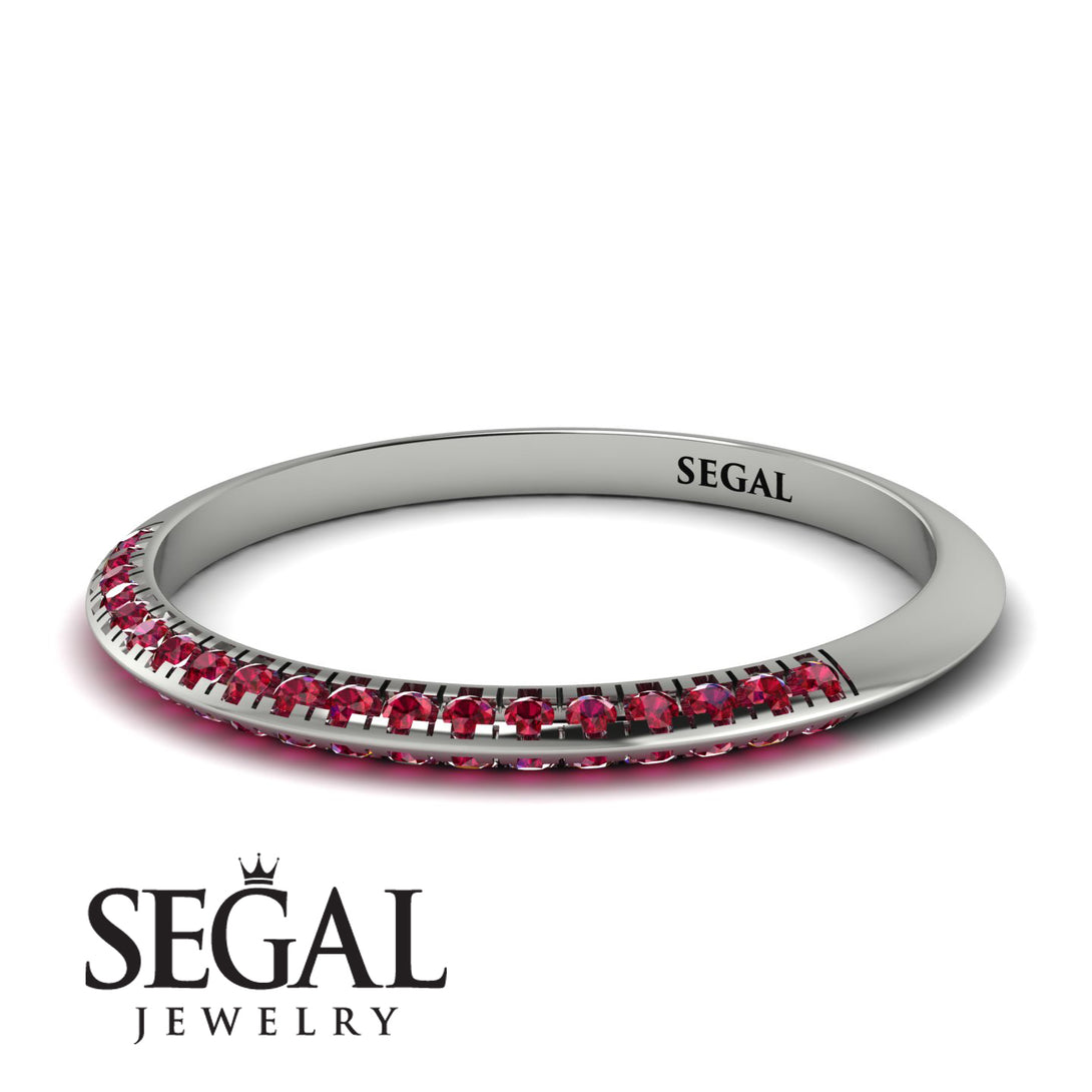 Hidden Ruby Wedding Band - Anastasia No. 12